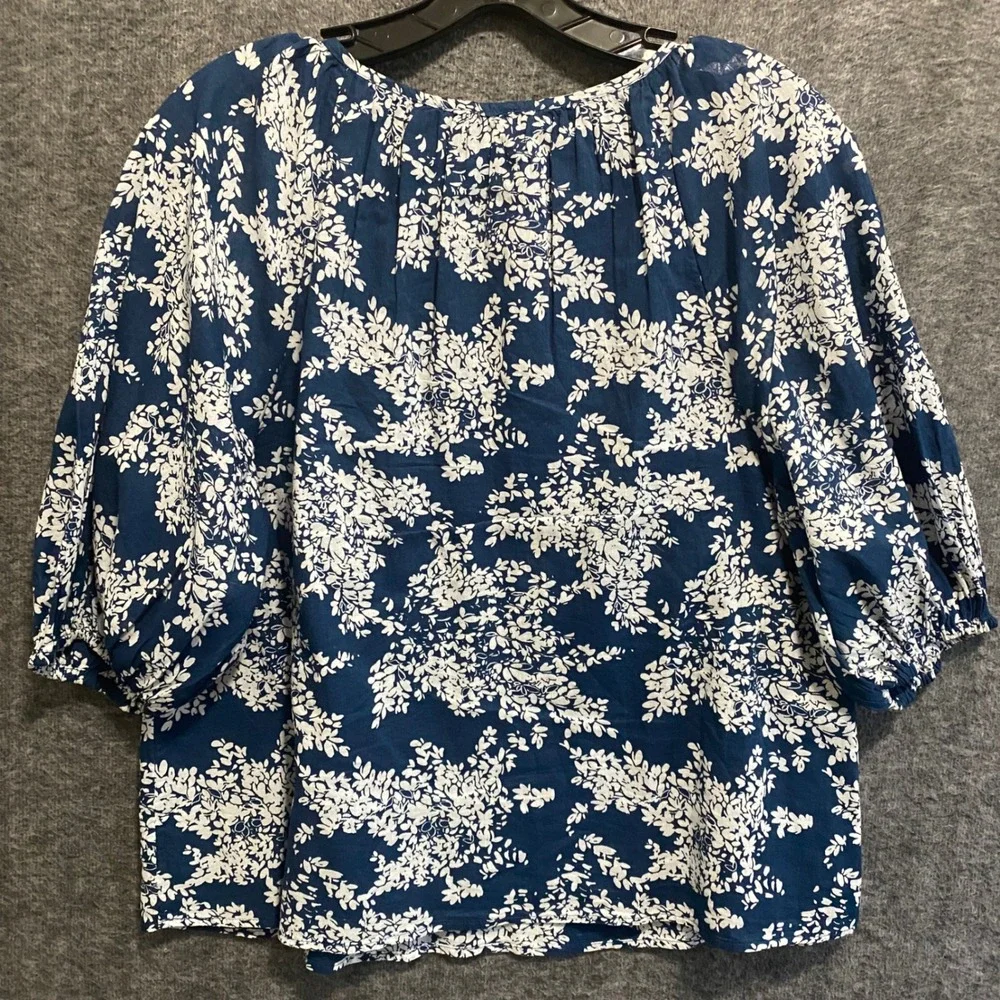 Abercrombie Fitch Blouse Top Women S Floral Puff Sleeve Boho Peasant Cottagecore